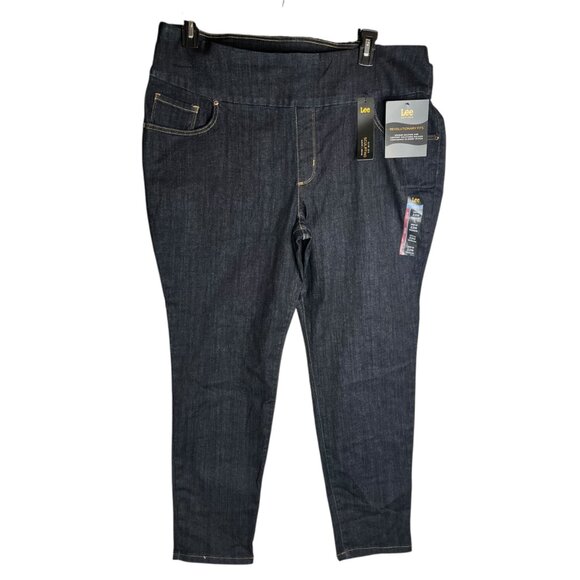 Lee Womens Slim Leg Sculpting Jeans Slumber Color Mid Rise Size 22W - Picture 3 of 9